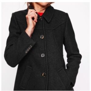 Boden Lincoln Textured Coat in Black -Size 10, 2025 Design, NWT